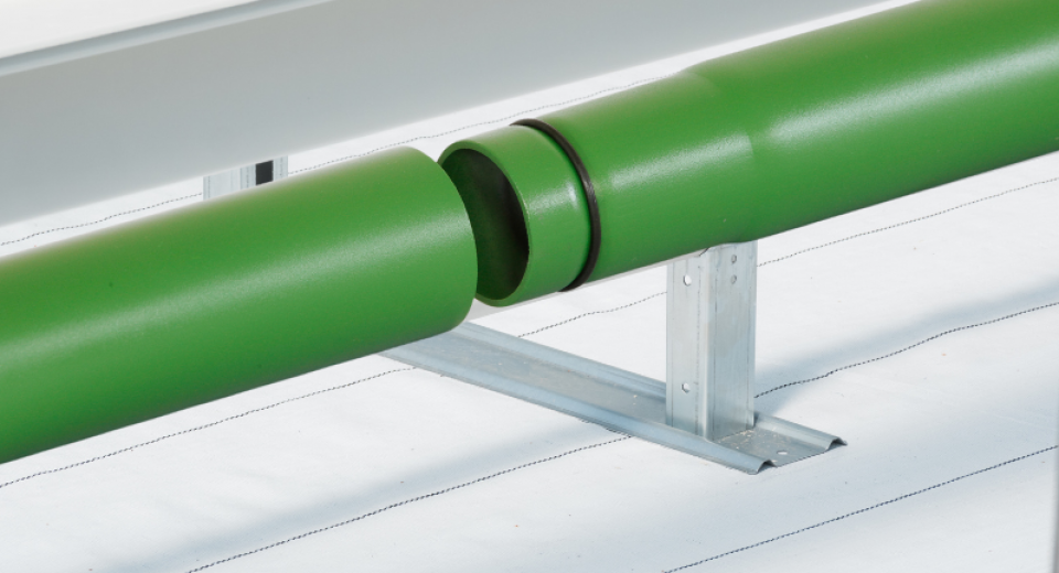 MetaFit — weldless greenhouse connection, side view